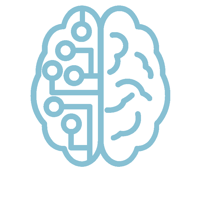 vector image of robotic brain